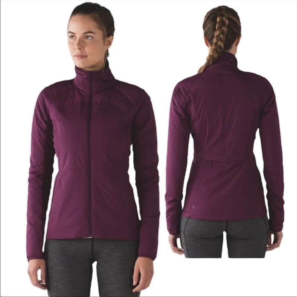Lululemon- Run For Cold Jacket In Plum Size 4